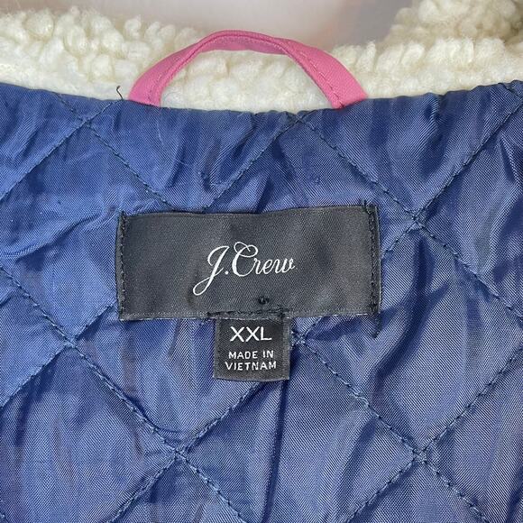 J Crew Perfect Parka Primaloft Pink Winter Snow Coat Faux Fur Hooded Womens XXL - Picture 12 of 17